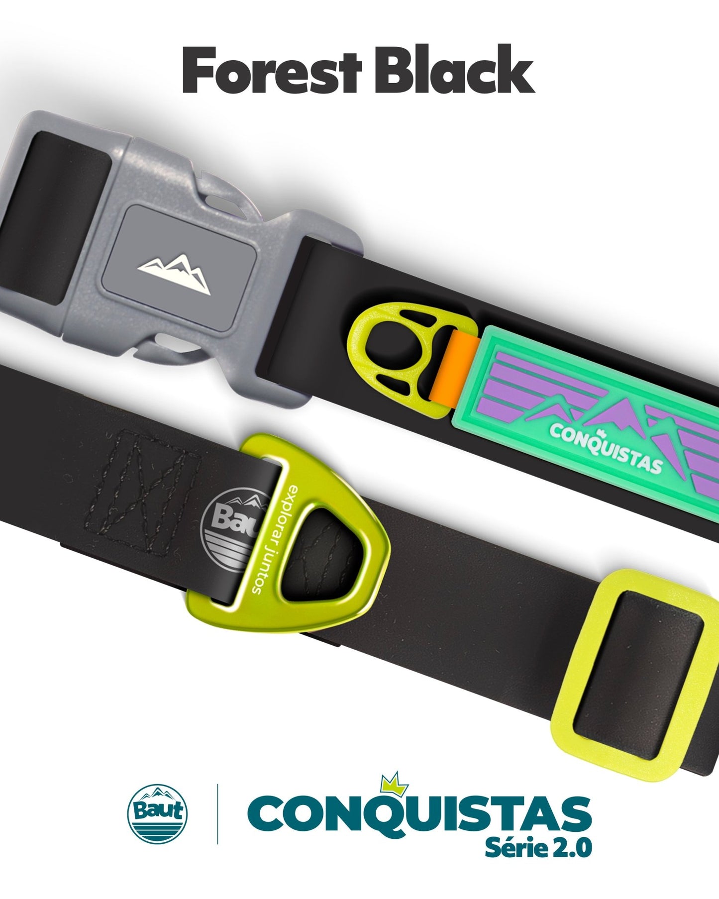 Coleira CONQUISTAS® Série 2.0 Forest Black - Baut
