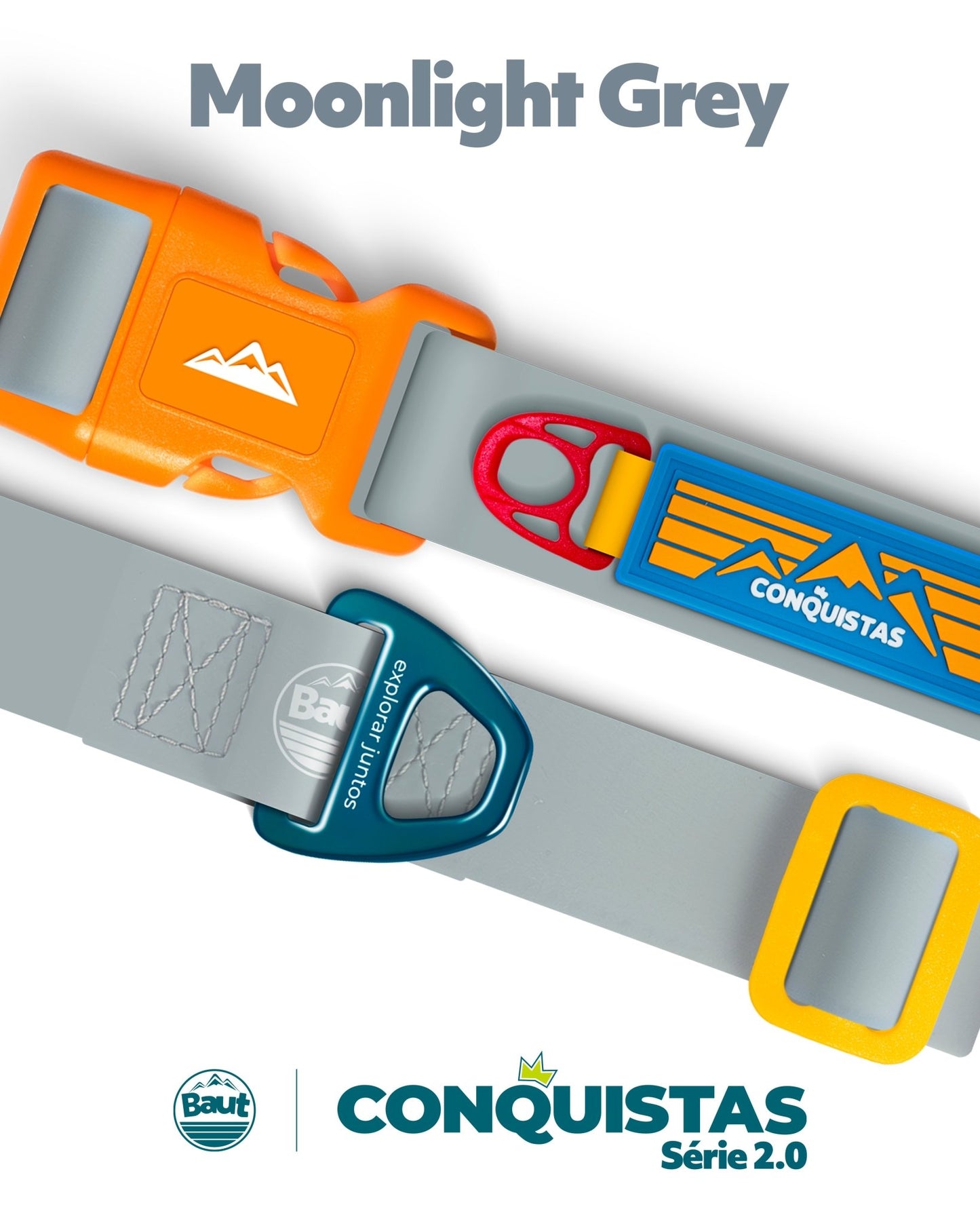 Coleira CONQUISTAS® Série 2.0 Moonlight Gray - Baut