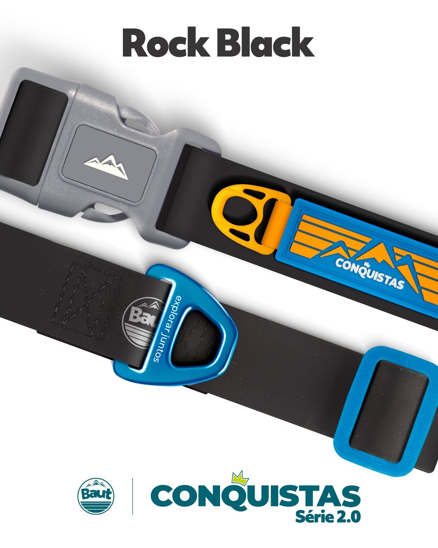 Coleira CONQUISTAS® Série 2.0 Rock Black - Baut