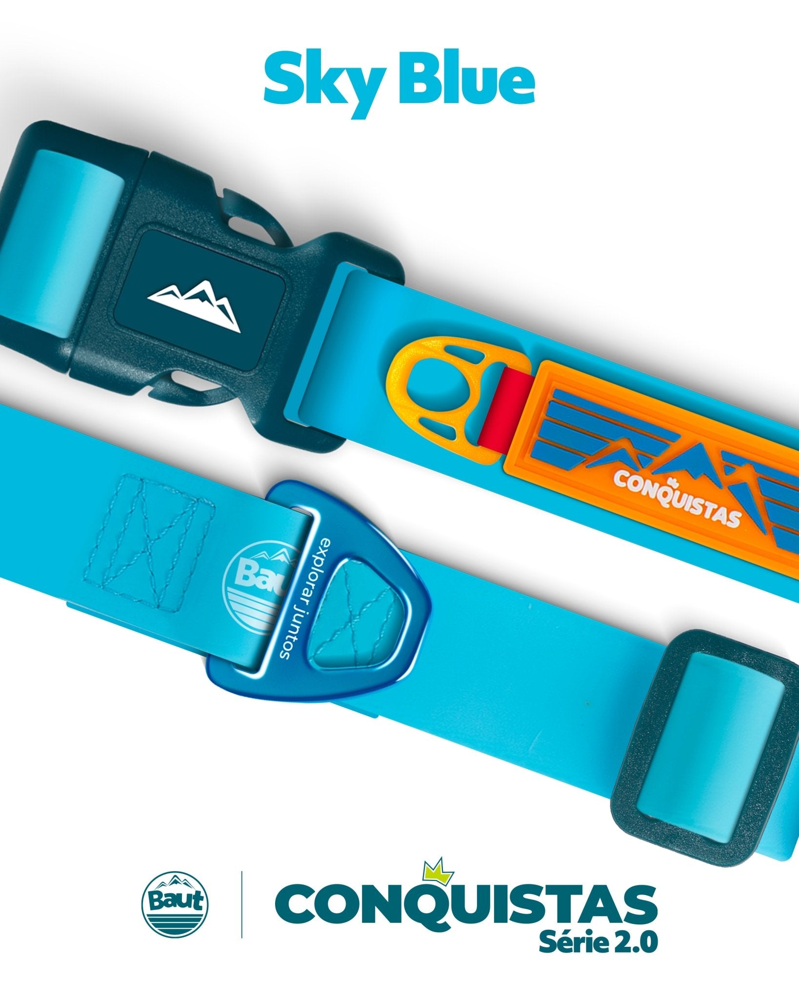 Coleira CONQUISTAS® Série 2.0 Sky Blue - Baut